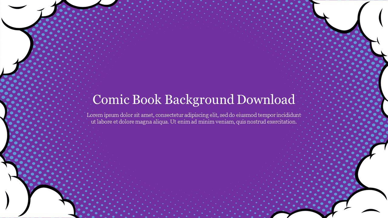 Editable Comic Book Background Download For Presentation